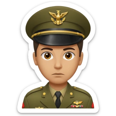 человек в военной форме sticker