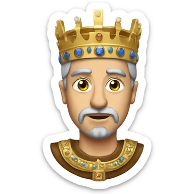 Emperor Justinian with byzantine crown sticker