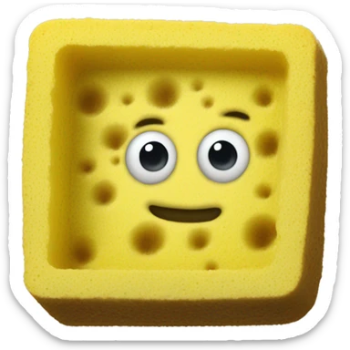 sponge bub squre pans sticker
