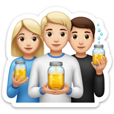 People Holding Jar sticker