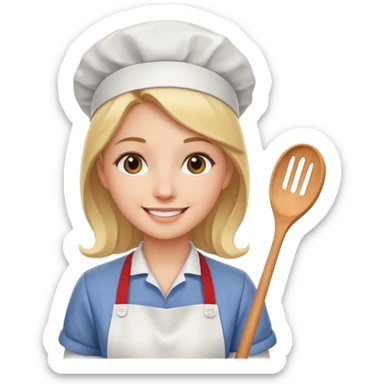 girl with apron sticker