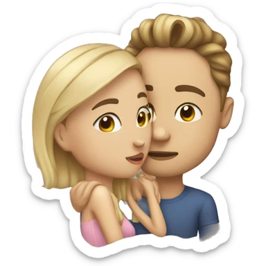 Boyfriend girlfriend kissing sticker