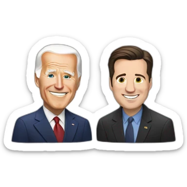 Vladimir Zelenskiy and Joe Biden sticker