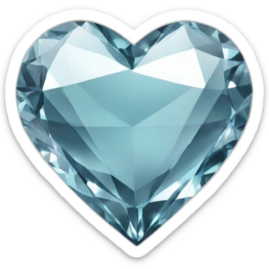 Heart love diamond sticker