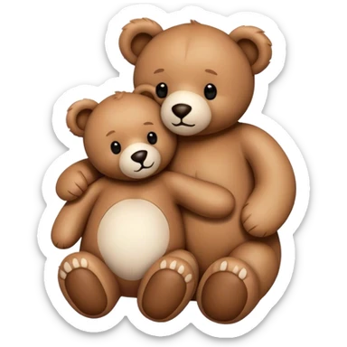 Two teddy bears cuddling sticker