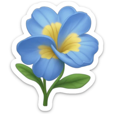 blue flower sticker