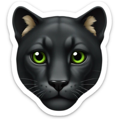 Animal pantera negra con ojos verdes sticker