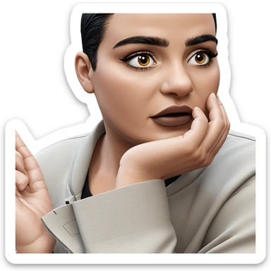 boy with short black hair sticker