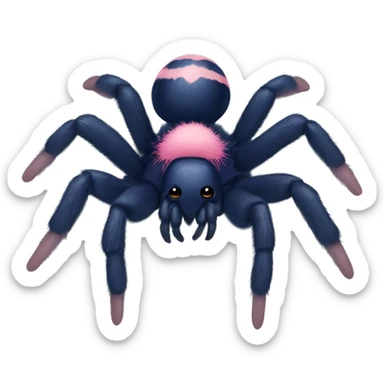 navy blue and rose pink colored tarantula   sticker
