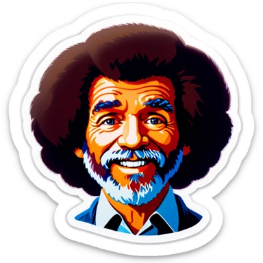 Bob ross sticker
