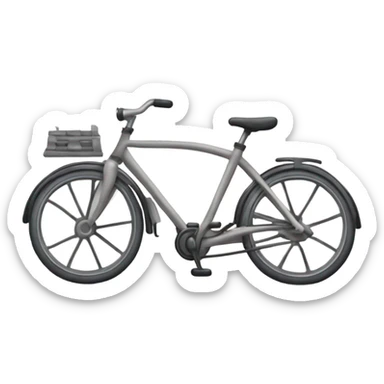 Deux vélos aux roues avant se touchant doucement, dans une scène romantique et ludique, avec une ambiance extérieure et des couleurs douces sticker