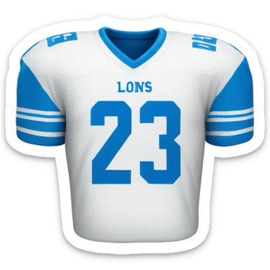 Detroit lions football jersey sticker