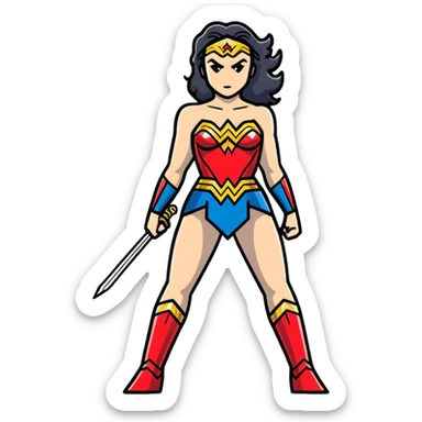 Wonder Woman superhero sticker