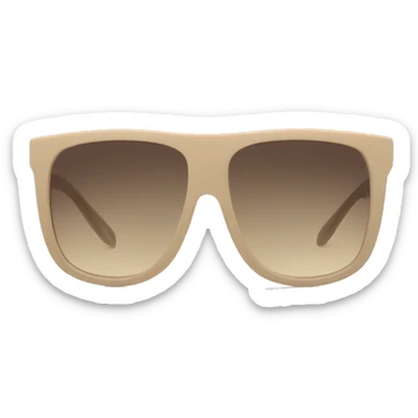 beige color modern sunglasses no face sticker
