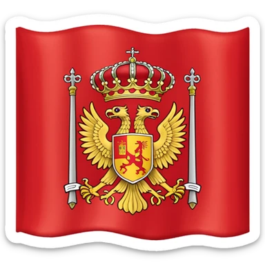 Bandera aspa de borgoña del imperio español sticker