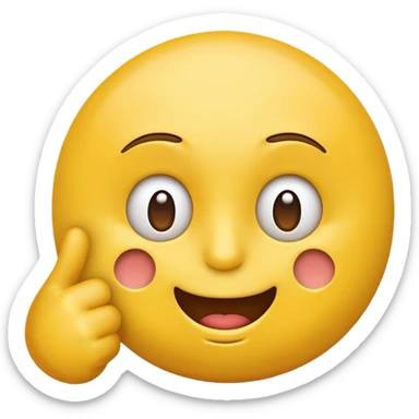 smug emoji holding L sticker