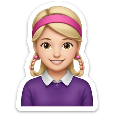 Preppy girl sticker