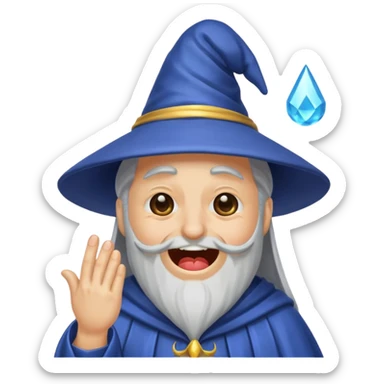 wizard who is laughing and crying at the same time  sticker