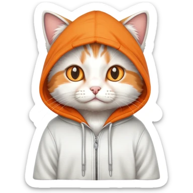 Cat wearing hoodies  sticker