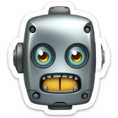 robot cursing sticker