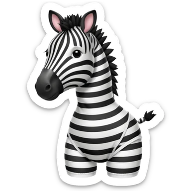  zebra in underwear sticker