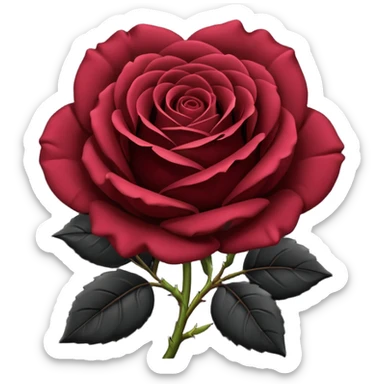 Create black rose emoji sticker