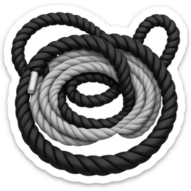 Black rope sticker