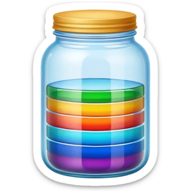 Rainbow Layered Jar	SRetro Ribbon Jar sticker