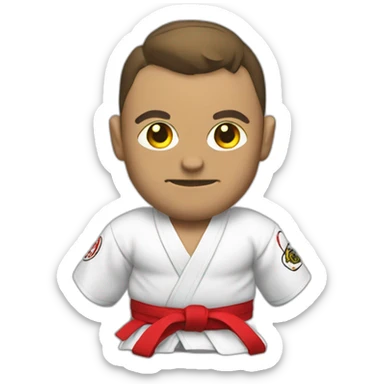 Satan wearing Jiu-Jitsu gi sticker