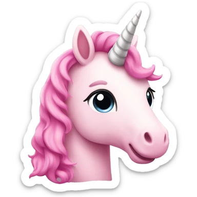 Pink unicorn cute sticker