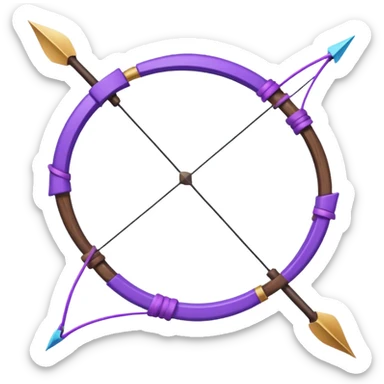 bow and arrow purple sticker