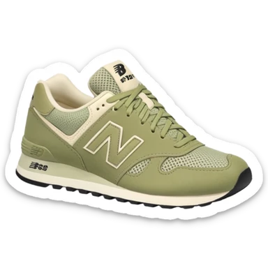 pale olive new balances sticker