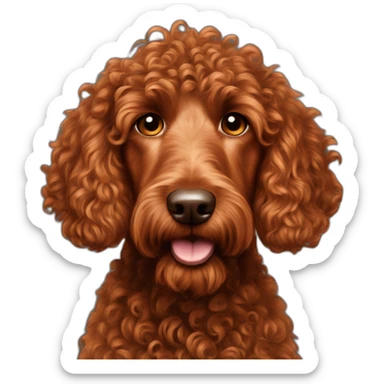 Curly red Irish doodle sticker