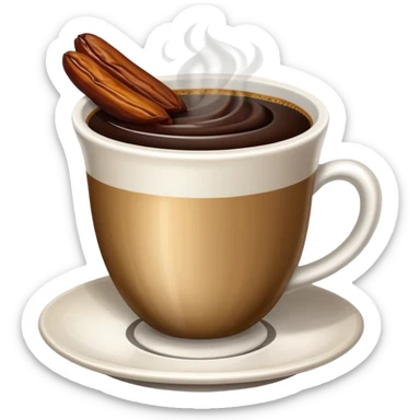 a cup of Saudi coffee with dates on the side sticker