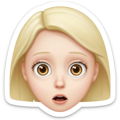 surprised face sticker