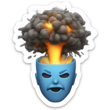 exploding head emoji like apple sticker