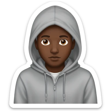 African man wearing hoodie sticker