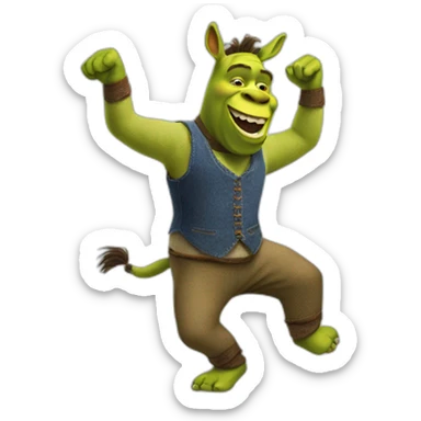 shrek donkey dancing sticker