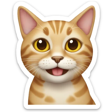 Cat making fun  sticker