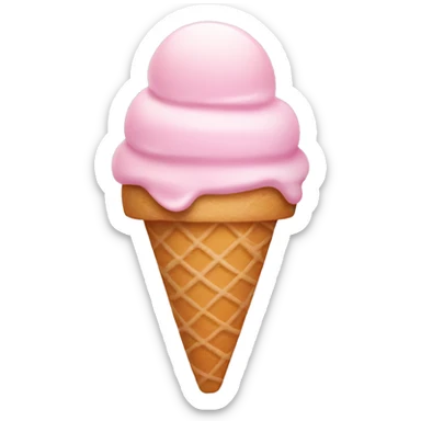 Pastel pink ice cream  sticker
