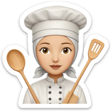 chef woman with hijab sticker