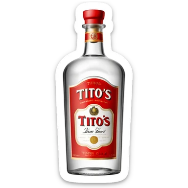 Tito’s liquor bottle sticker