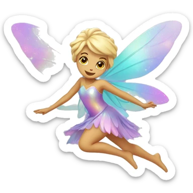 Iridescent fairy flying twinkle sticker