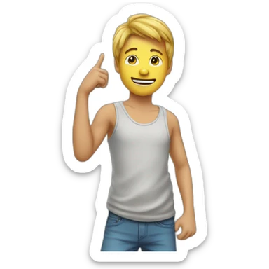 un garçon faisant un dab avec ces bras sticker