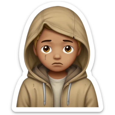 A poor child sticker