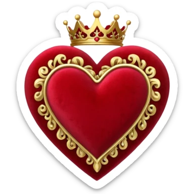 Royal heart sticker