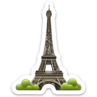 Tour Eiffel sur tour de Pise sticker