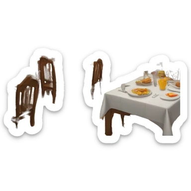 dining hall inside a castle sticker