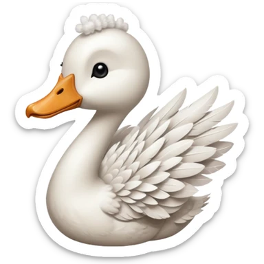  goose with bow sticker