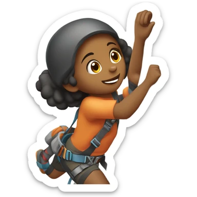 rock climber girl sticker